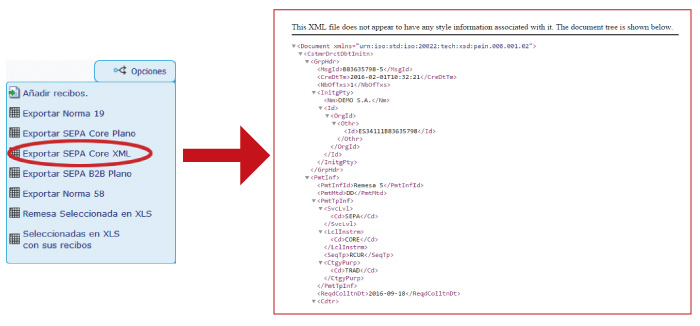 A partir de hoy es obligatorio la emisión de recibos en formato SEPA XML