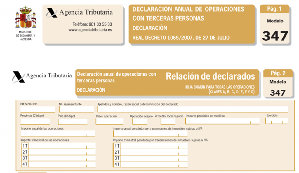 ¿Qué es el modelo 347 y cómo rellenarlo?