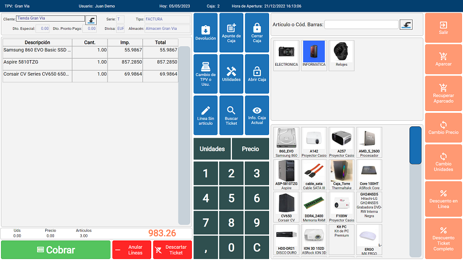 Software TPV integrado con ERP